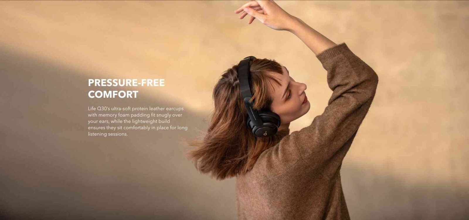 Soundcore by Anker Life Q30 Hybrid Active Noise Cancelling Headphones with Multiple Modes, Hi-Res Sound, Custom EQ via App, 40H Playtime