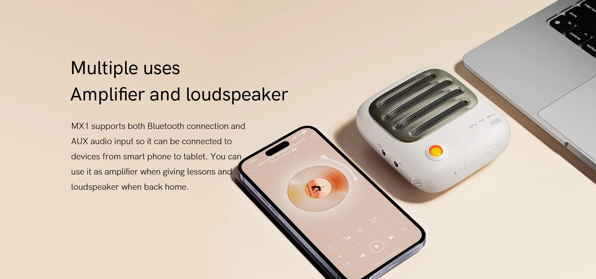 QCY MX1 Portable Voice Amplifier Wireless Bluetooth Speaker