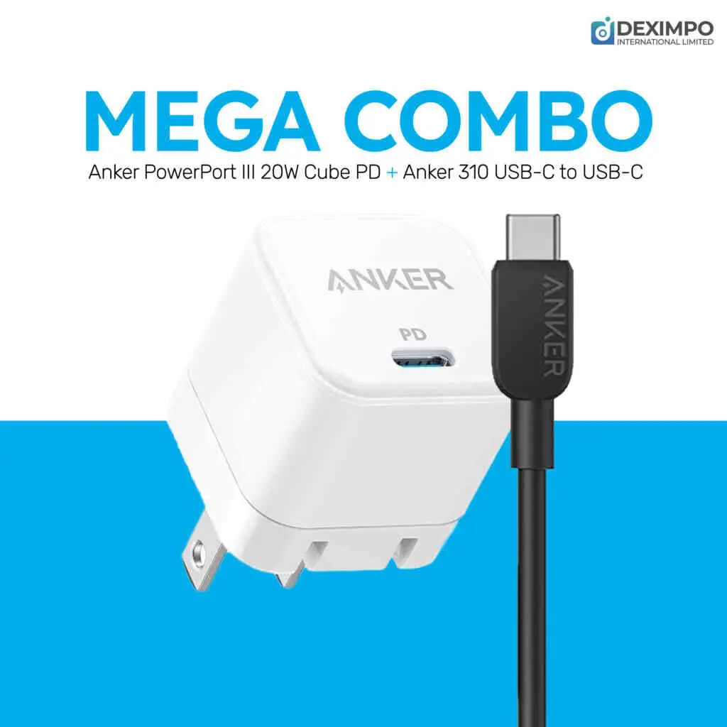 Anker Mega COMBO Anker PowerPort III 20W Cube PD Anker 310 USB C to USB C _ Deximpo International Limited